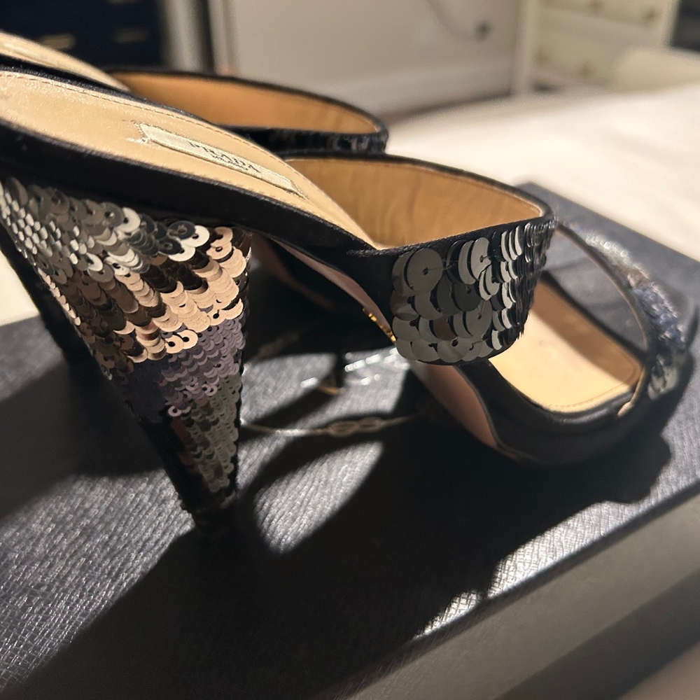 Prada sequin heels